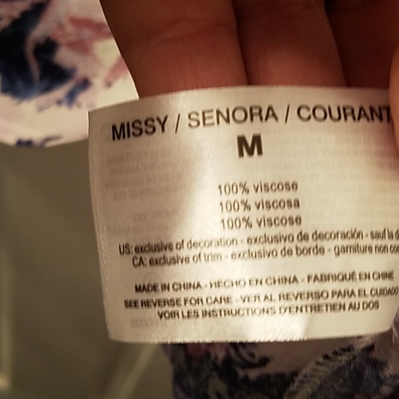 VINTAGE AMERICA Virginia Blues Flowy Boho Peasant Top Size Medium NEW - Picture 11 of 11